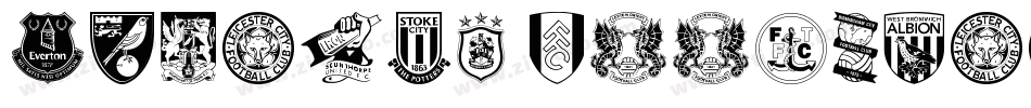 English Football Club Badges字体转换
